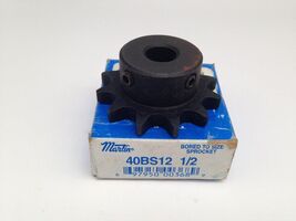 Martin 40BS12 1/2 Roller Chain Sprocket, 0.5" Bore, 12-Teeth, Bored to Size - $19.25