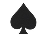 SPADE IRON ON PATCH 3.15&quot; Black Playing Card Suit Biker Embroidered Appl... - $5.36 CAD