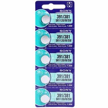 Sony 391/381 (SR1120/W/SW) Silver Oxide Battery (5 Count) - Expiration 05/2022 - £13.61 GBP