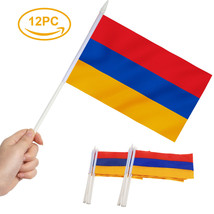 Anley Armenia Mini Flag 12 Pack - Hand Held Small Miniature Armenian Flags - £6.30 GBP