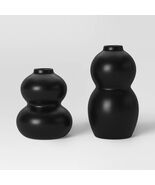 Room Essentials 2pk Bud Vase Black Decorative Glass Vase Set - $182.68 MXN