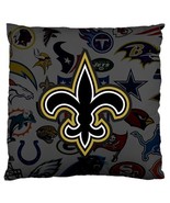 New Orleans Saints Home Decal Sofa Pillow Case Square Cushion Cover By F... - £19.26 GBP