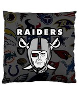 Oakland Raiders Home Decal Sofa Pillow Case Square Cushion Cover By Fanmagz - £19.26 GBP