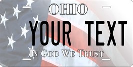 Ohio USA Flag Personalized Custom Novelty Tag Vehicle Car Auto Motorcycl... - $16.75