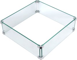 Wind Guard For A 17 Point 5 Square Fire Pit From Vchin Made Of Clear Tem... - £55.41 GBP