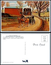 Vintage ART Postcard - &quot;Covered Bridge &amp; Carriages&quot;, by H.J. Loewen Sr. K27 - €2,45 EUR