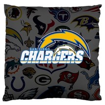 San Diego Chargers Home Decal Sofa Pillow Case Square Cushion Cover By F... - £19.58 GBP