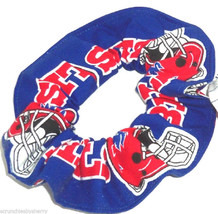 Buffalo Bills Blue Fabric Hair Scrunchie Scrunchies by Sherry NFL  Ponytail - £5.50 GBP