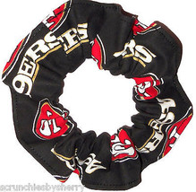 San Francisco 49ers Black Fabric Hair Scrunchie Scrunchies by Sherry NFL   - $6.99