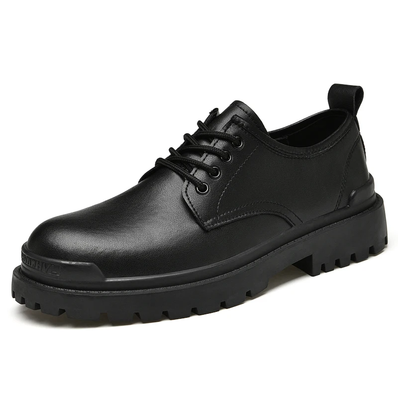 Men s casual shoes breathable leather flats fashion men leisure footwear retro platform thumb200
