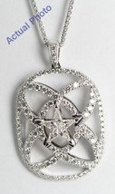 18k White Gold Kite Diamond Star &amp; Pave Pendant (1.29 Ct,G Color,VS Clarity) - £2,034.49 GBP