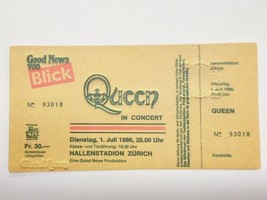 Queen Super Cool 1986 Switzerland Reproduction Ticket Sticker Decal Mult... - £1.77 GBP
