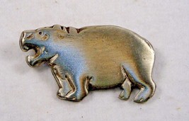 Animal Cracker Hippopotamus Brooch ~ Handcrafted By Pewter Crafters Of Cape Cod - £11.00 GBP