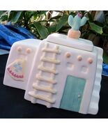 Treasure Craft Pueblo Mesa Southwestern Adobe Aztec Cactus Cookie Jar St... - $128.70