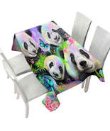 Cherry Blossom Rainbow Pandas Tablecloth - €33,23 EUR+