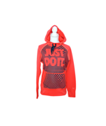 Womens Nike Therma Fit Pullover Hoodie Thumb Holes JUST DO IT Graphic Re... - £18.80 GBP