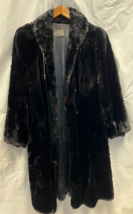 Berglund Fur Co Womens Mens Vintage Full-Length Ranch Mink Coat BLACK/DARK Brown - £258.97 GBP