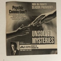 Unsolved Mysteries Vintage Tv Series Tv Guide Print Ad Robert Stack TPA8 - £4.43 GBP