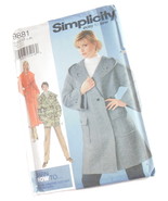 Simplicity Sewing Craft Pattern L XL Misses Wrap Coat Jacket Long Mid Le... - £6.35 GBP