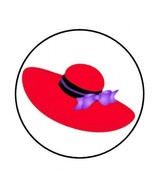 1.2&quot; Round 48 Red Hat Purple Dress Envelope Seals Labels Stickers - $6.12 CAD