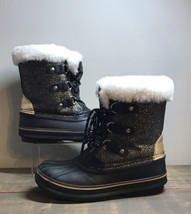 Girls Juicy Couture Escalon Boots Snow Boots size  3 Black/Gold - $24.70