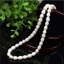 16&quot; Inch Choker Genuine 7-8mm White Pearl Necklace Cultured Freshwater - $16.16