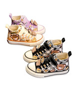 Cute Bear Girls Canvas Tartan Sneakers Kids Sport Casual Shoes Children ... - £22.76 GBP