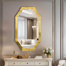 Artistic hexagonal mirror frame for bathroom wall art, bathroom art mirr... - £277.96 GBP