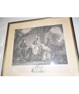&quot;Les adieux à la Nourrice&quot; French line engraving print c1770s by Aubry, ... - £350.57 GBP