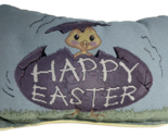 Happy Easter Baby Chick Decorative Mini Throw Accent Pillow 12 by 6 Inch - £9.93 GBP