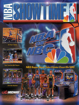 Nba Showtime Nba On Nbc Arcade Flyer Nos Original Video Game Basketball Art - £11.43 GBP