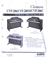 Yamaha CVP-206 -206M C Clavinova Piano Original Overall Circuit Diagram ... - $69.50 CAD