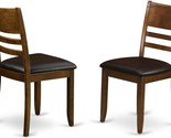 Faux Leather Seat And Espresso Solid Wood Frame Dining Room Chairs, Set ... - £139.31 GBP