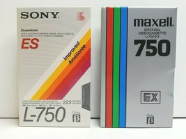  Sony ES Dynamicron Maxell Epitaxial L-750 BETA Video Record Cassette Tapes NEW - £10.25 GBP