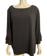 Talbots Woman Black Knit 3/4 Sleeve Top Size 3X - $624.84 MXN