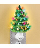 Night Light Christmas Tree Lighted Green Indoor Lighting Holiday Seasona... - €26,25 EUR