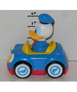 Hap-P-Kid Disney Donald Duck Push And Go Racer Car Vehicle Blue Red yellow - $10.29