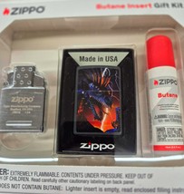 Rare Black Lightning Dragon Zippo Lighter Gift Kit - $37.95