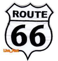 Route 66 Patch Road Sign Emblem Badge Patch Hot Rod Retro Vintage Americana - £3.98 GBP