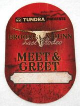 BROOKS &amp; DUNN 2010 Last Rodeo Concert Tour MEET &amp; GREET Satin Pass COUNT... - $9.89