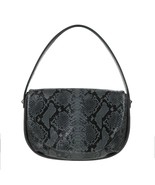 Gianni Chiarini Gray Snakeskin Embossed Leather Small Crossbody / Should... - $4,773.35 MXN
