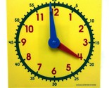 Yellow Student Clock Teaching Learning Tool Aid Homeschool Home School Toy - $11.83