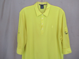 Ralph Lauren Golf shirt XL neon yellow tailored fit short sleeves - £12.98 GBP