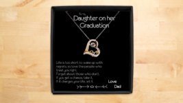 Daughter Graduation Necklace Gift for Graduate from Dad Grad Gift from Father  - $45.97