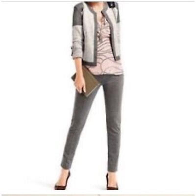 CAbi Newport 814 Stretch Slim Leg Ponte Pants Stone Gray 4 - $30.00
