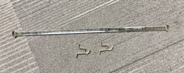 Antique Clear Glass Towel Bar 16 3/8 just shy of 1/2 Thick w Brass Hardware - $540.03 MXN