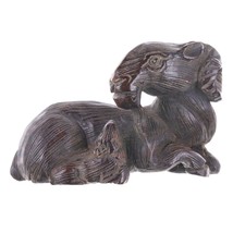 19th Century Japanese Carved boxwood Ram Netsuke - $282.15