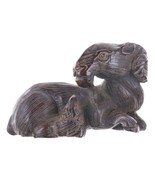 19th Century Japanese Carved boxwood Ram Netsuke - $282.15