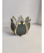 Vintage PartyLite Lotus Waterlily Tealight Votive Candle Holder P0560 Br... - $19.75