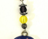 Ganz Letter O Purple Enamel  Metal Pendant Keychain  Beads flowers  - $6.63
